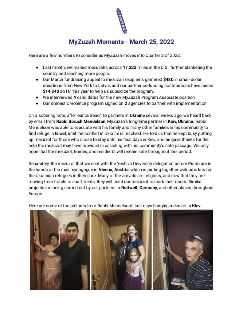 thumbnail of MyZuzah Moments – March 25, 2022